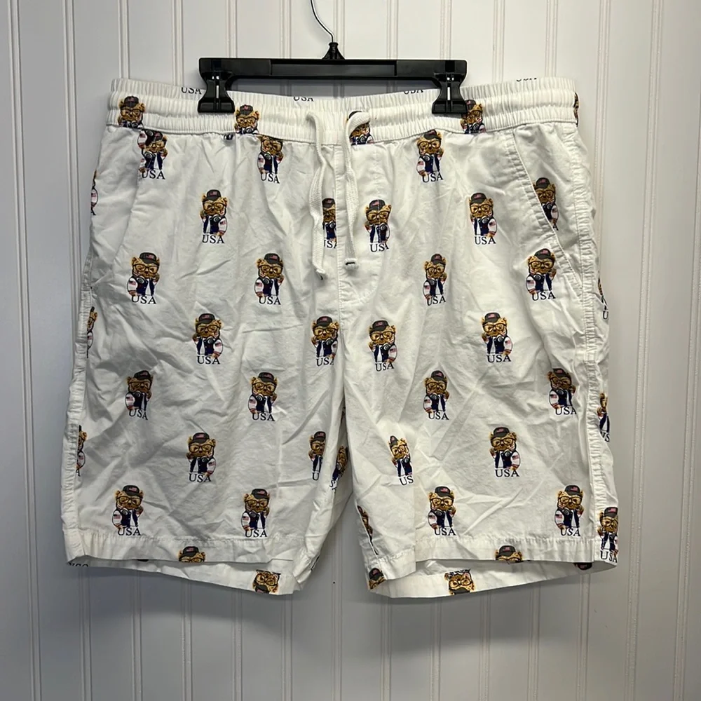 Denim Flower Ricky Singh Preppy‎ Bear Shorts Sz XL